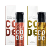 Wild Stone Code Copper & Gold No Gas Body Perfume 240ml 8.1 Fl.oz. For Men Pack Of 2 | Long Lasting Fragrance